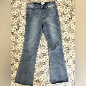 PAIGE Laurel Canyon Raw Hem High-Rise, Slim-Fit Flare - EUC - Size 31